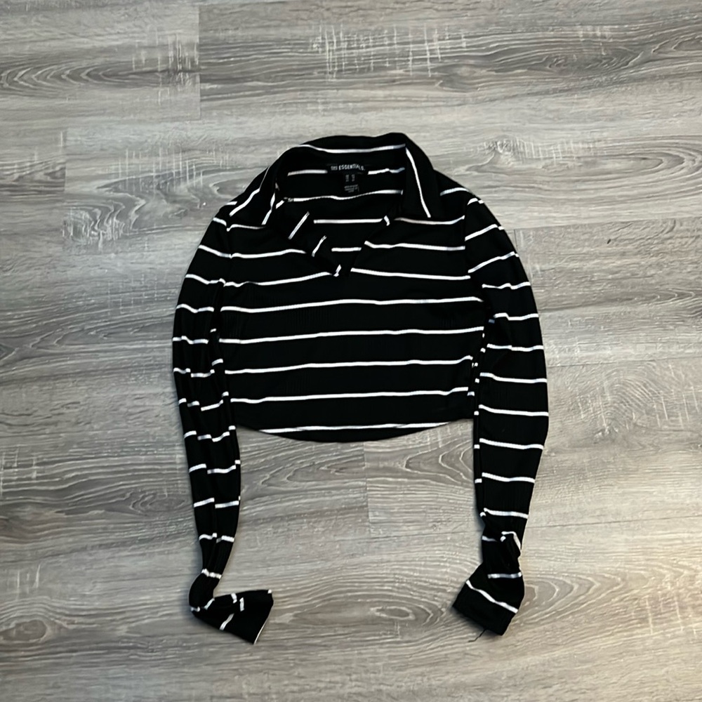 Striped cropped long sleeve